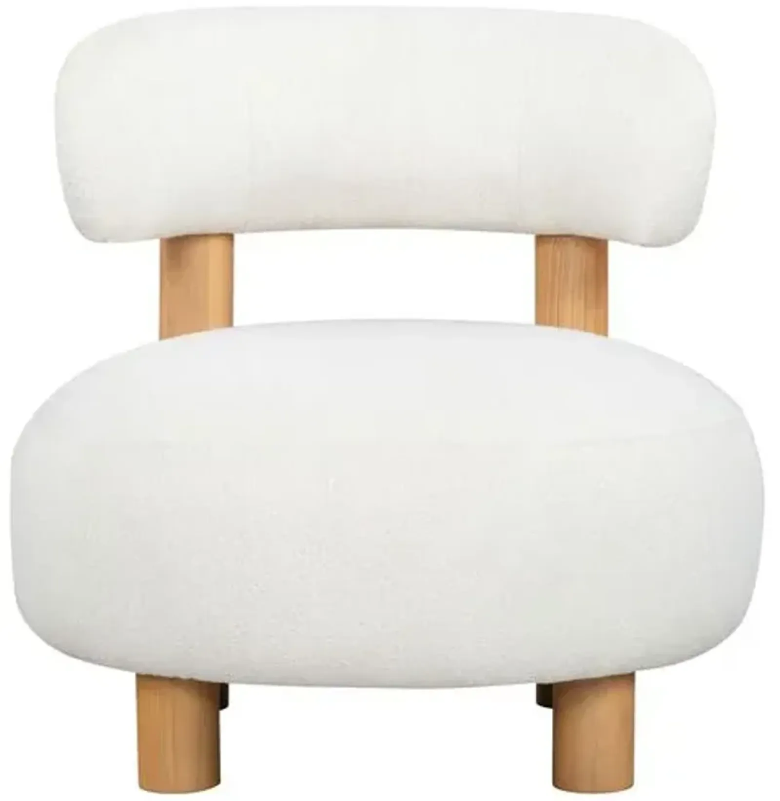 Sorrell Boucle Accent Chair - Handcrafted - Ivory, Comfortable, Durable