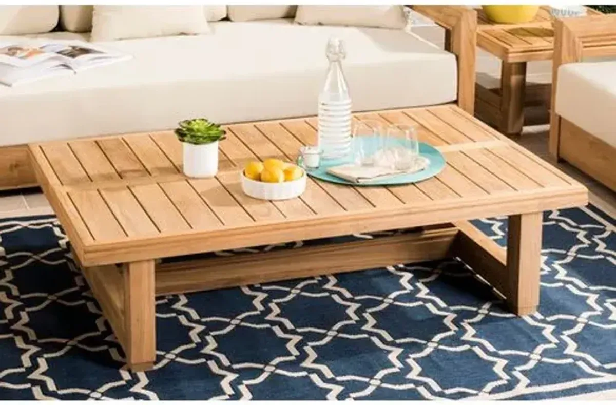 Elio Coffee Table - Natural Teak - Brown