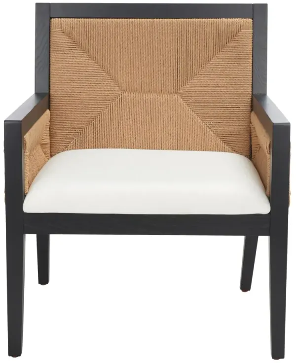 Upton Woven Rush Back Armchair
