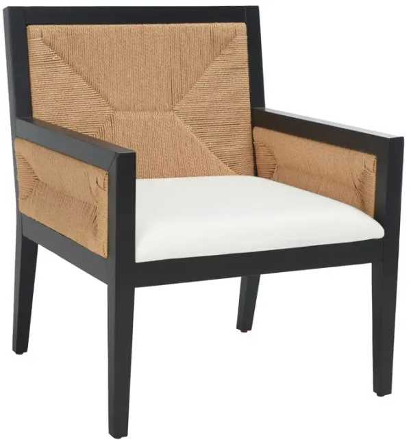 Upton Woven Rush Back Armchair