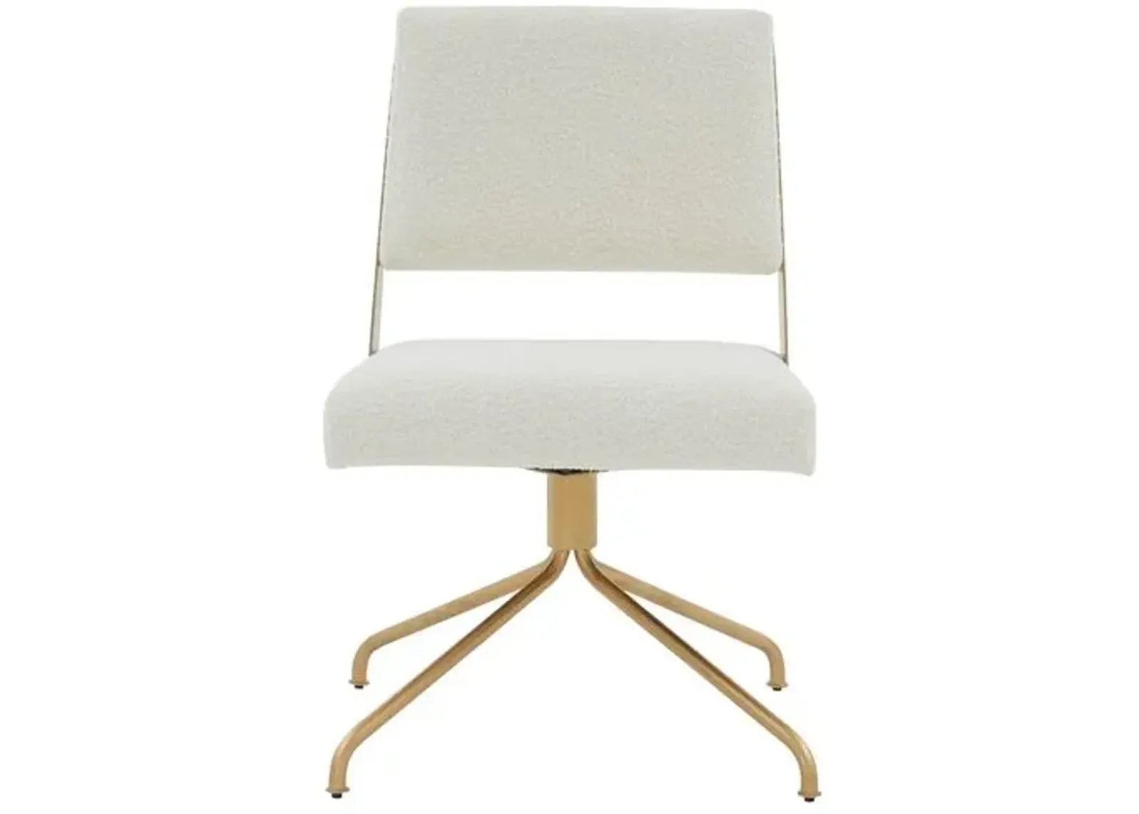 Wynn Swivel Office Chair - Ivory