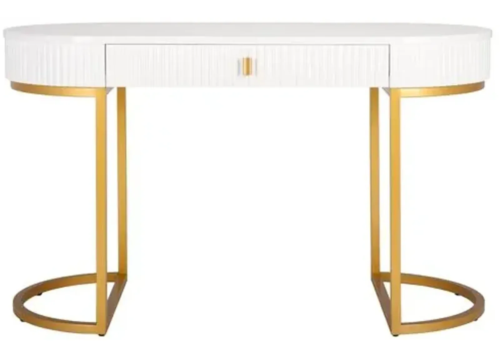 Valiant Modern Desk - White/Gold