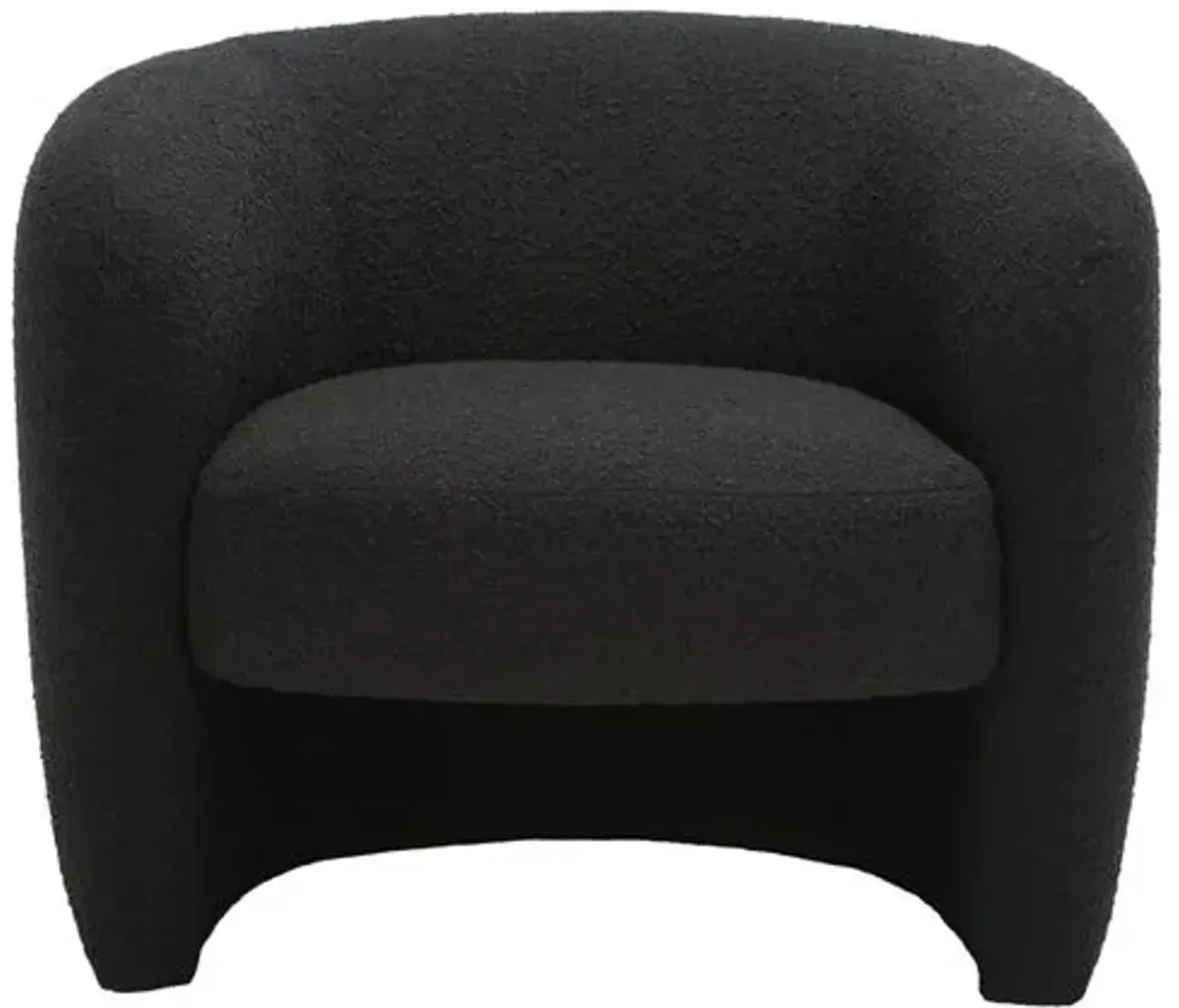 Zyla Barrel Back Accent Chair - Black, Comfortable, Durable