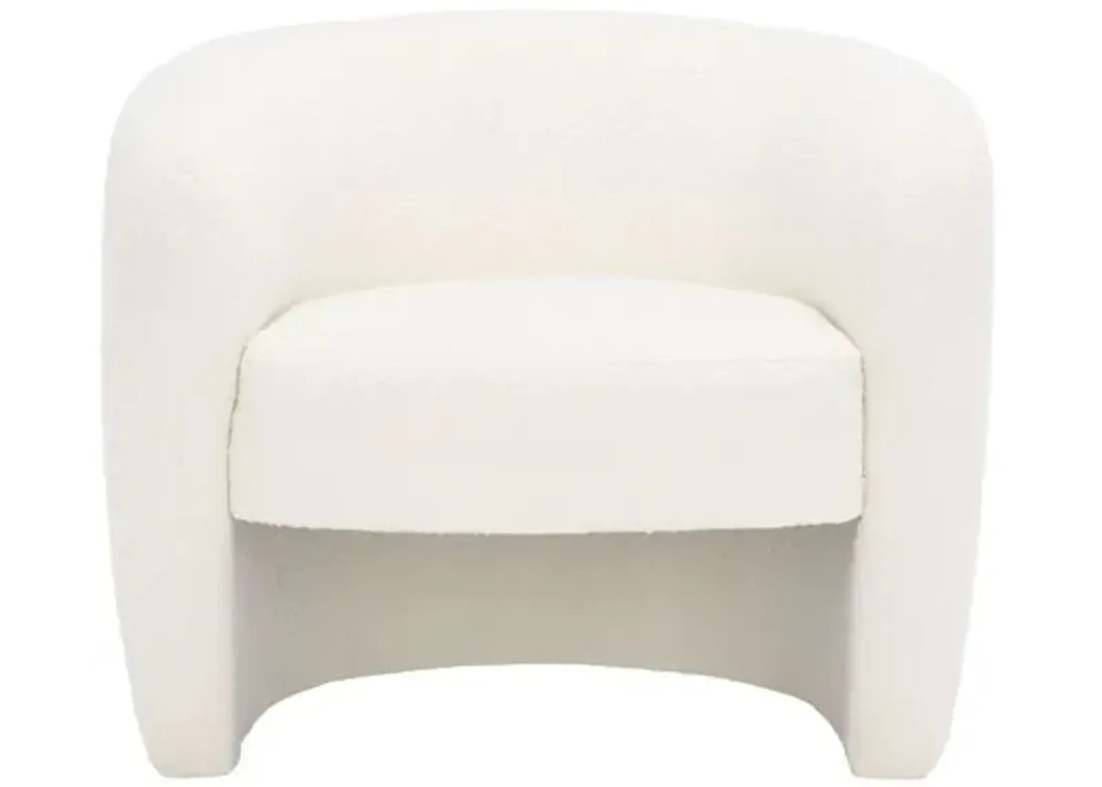 Zyla Barrel Back Accent Chair - Ivory, Comfortable, Durable