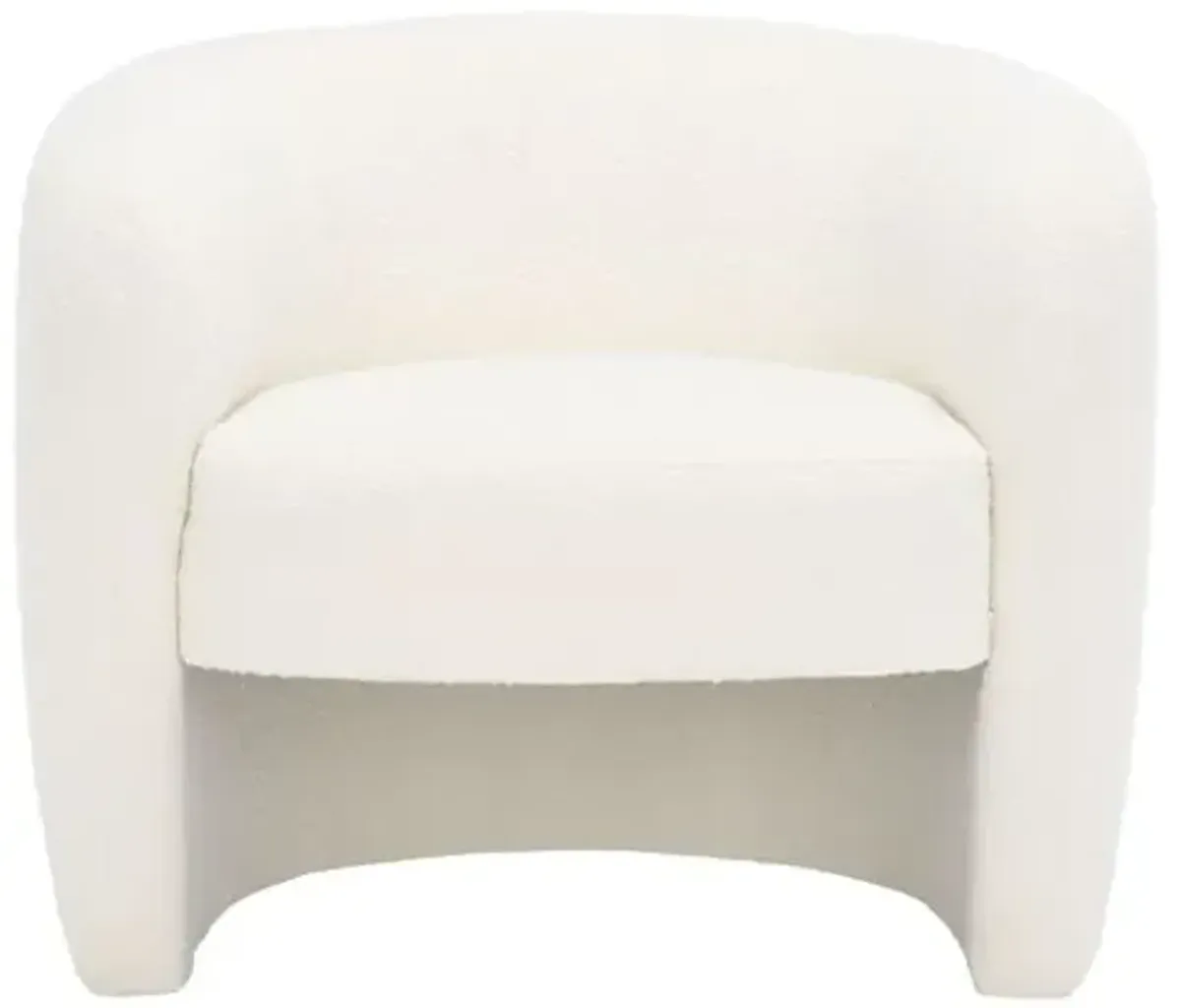 Zyla Barrel Back Accent Chair - Ivory, Comfortable, Durable