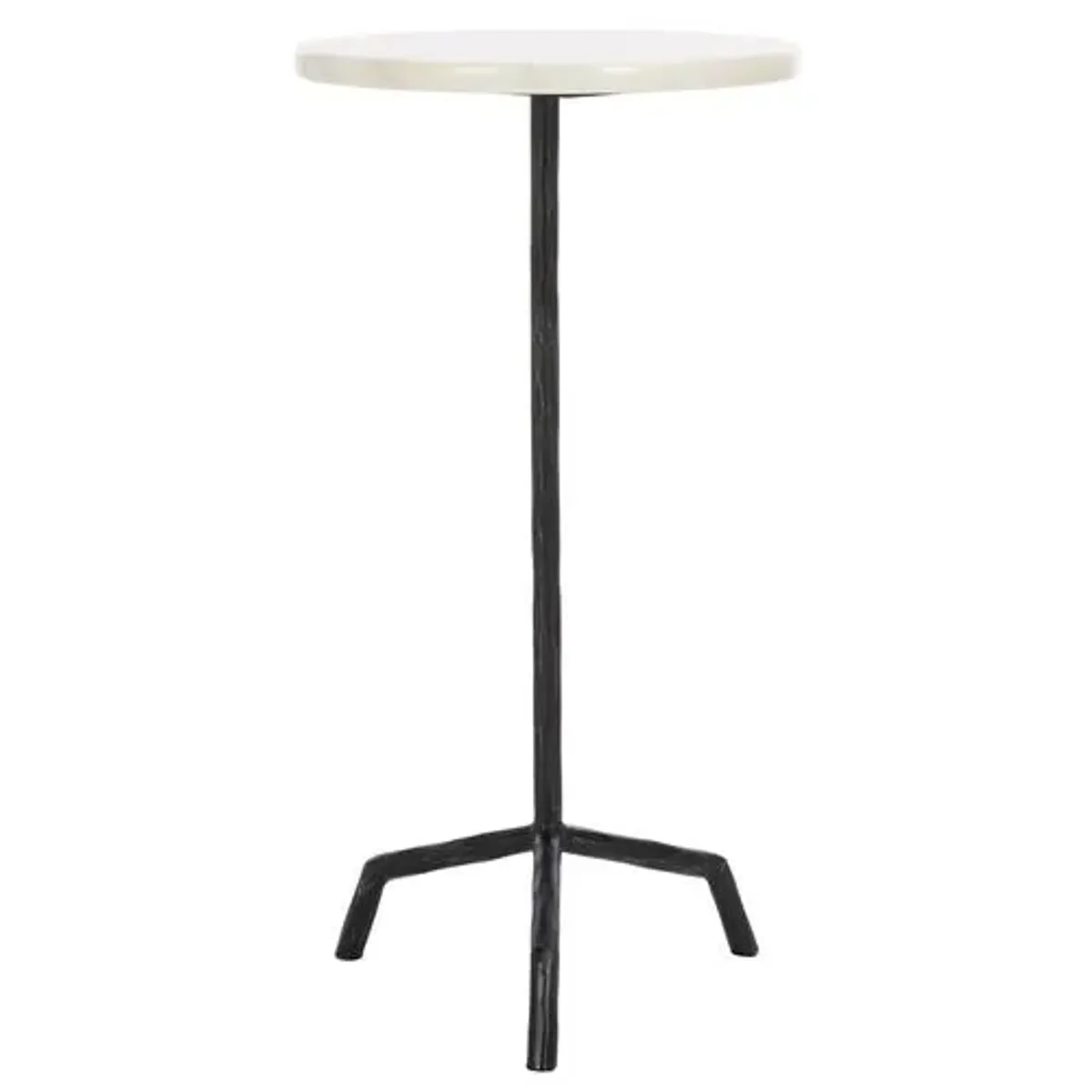 Yancey Marble Top Drink Table - Black/White - Multi