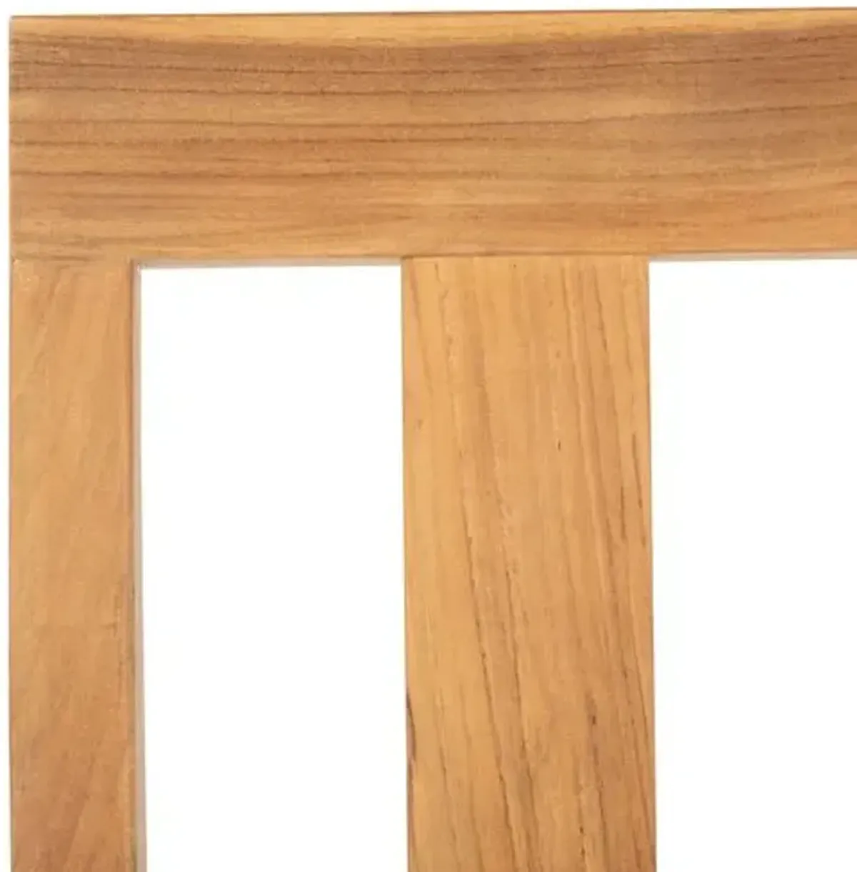 Set of 2 Finnian Teak Outdoor Dining Chairs - Natural/Beige