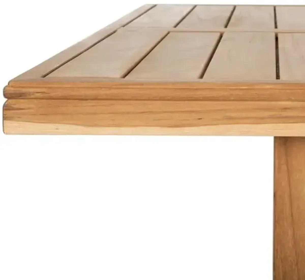 Finnian Teak Outdoor Dining Table - Natural Teak