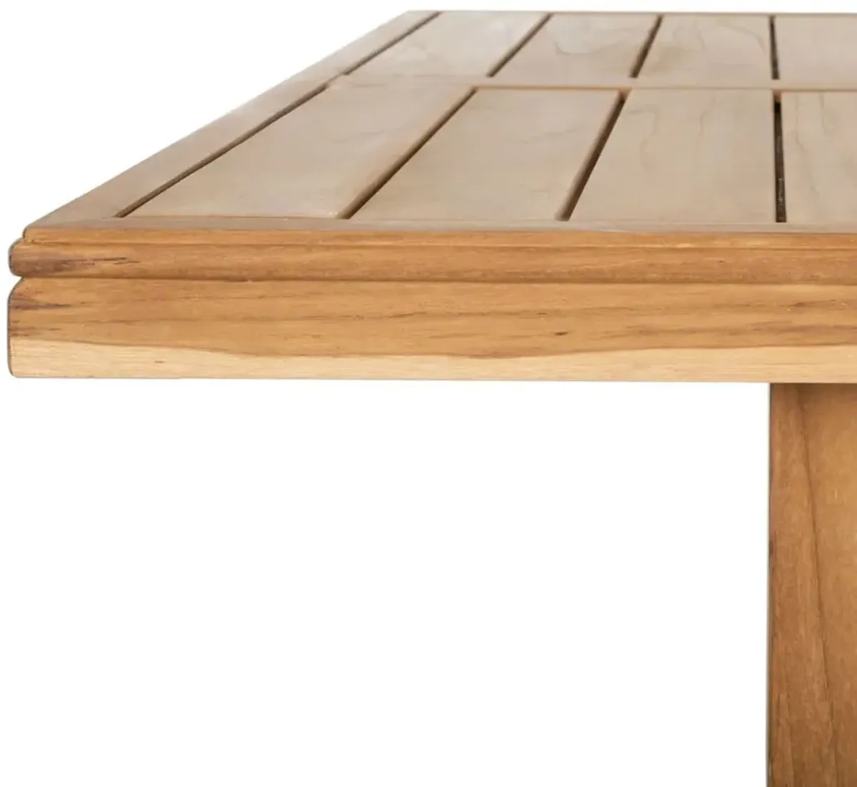 Finnian Teak Outdoor Dining Table, Natural Teak