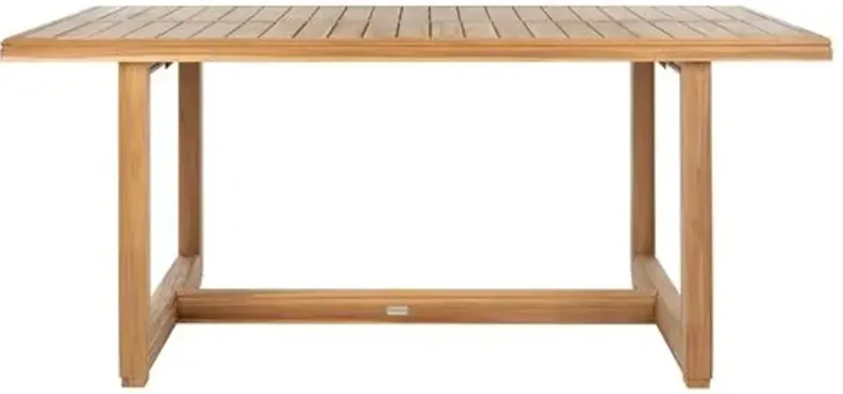 Finnian Teak Outdoor Dining Table - Natural Teak