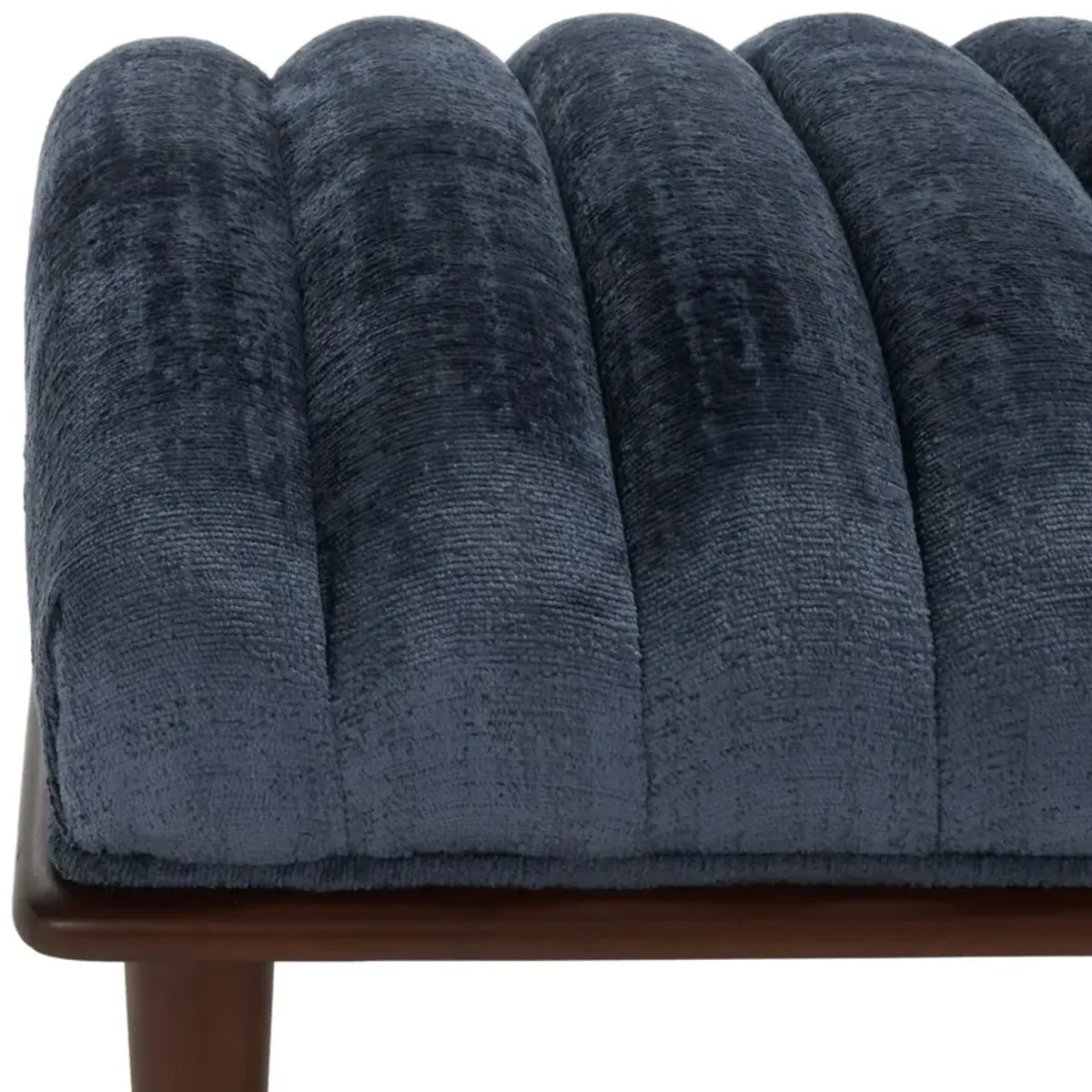 Cadie Mid-Century Channel Tufted Velvet Bench
