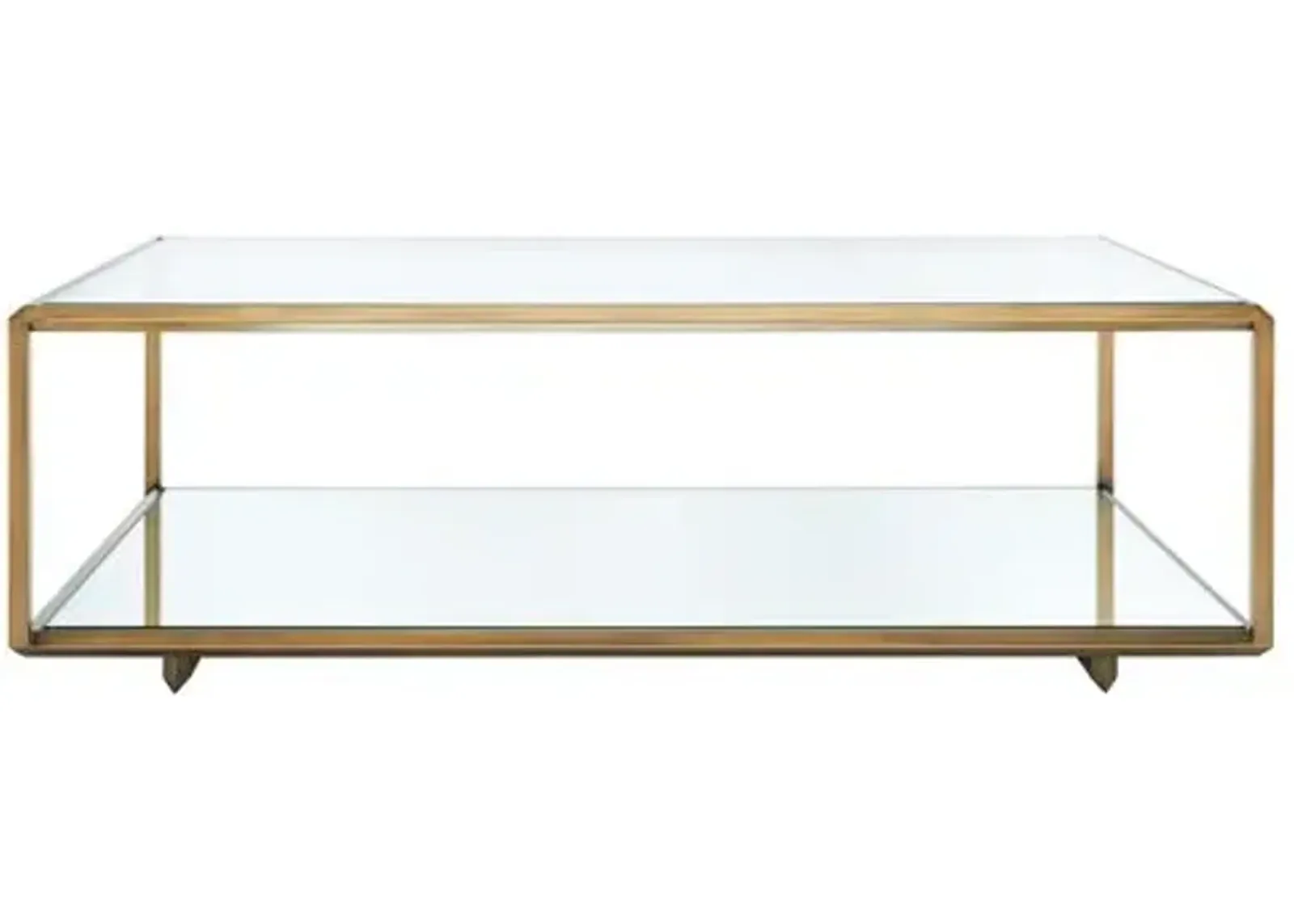 Elisha Mirrored Coffee Table - Bronze - Brown