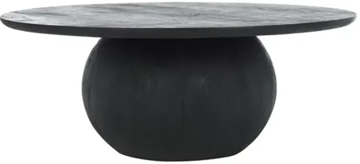 Gabribella Round Wood Coffee Table - Black