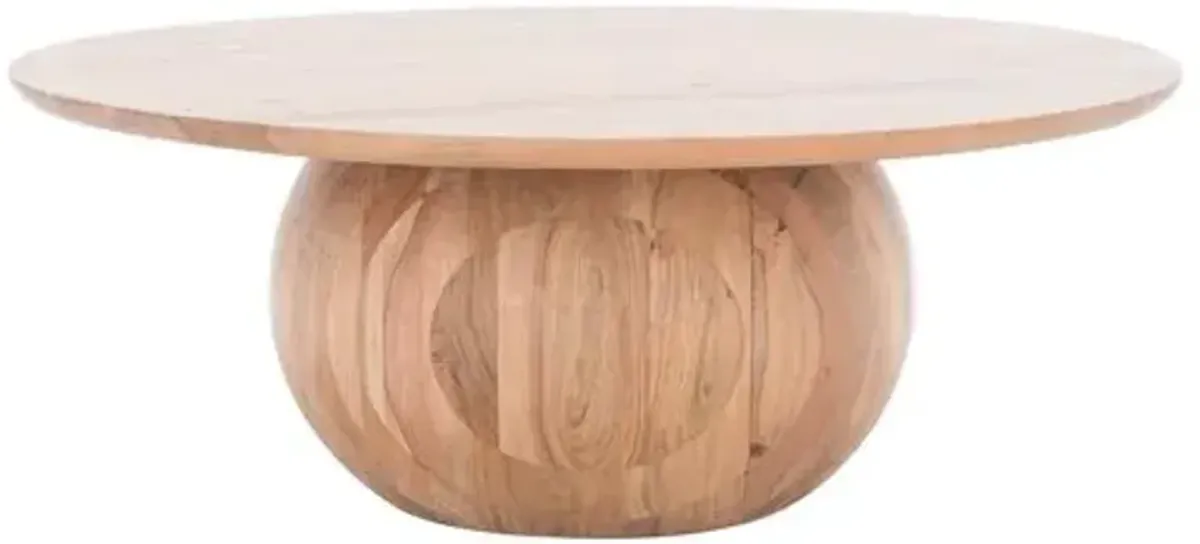 Gabribella Round Wood Coffee Table - Brown