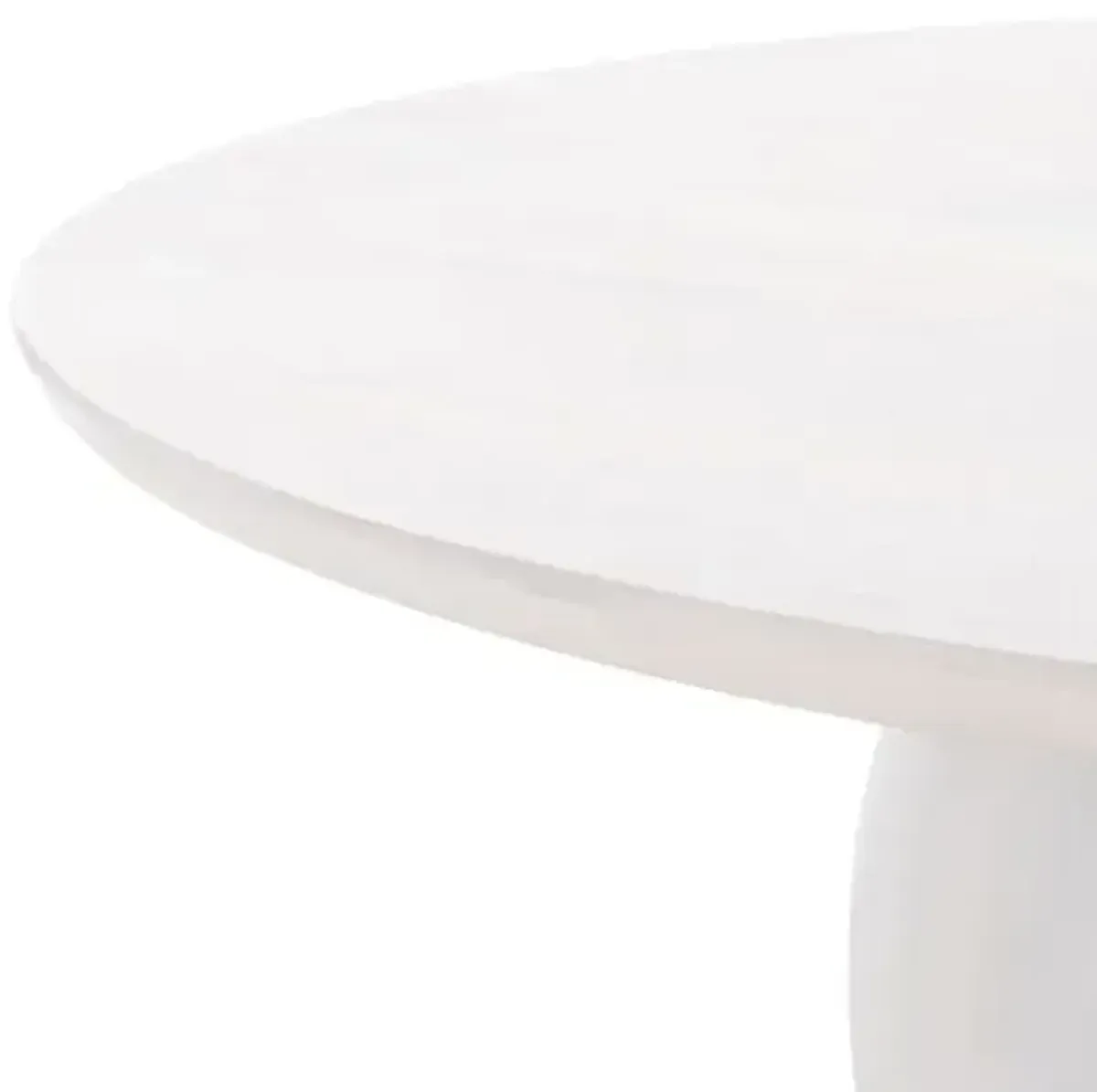 Gabribella Round Mango Wood Coffee Table - White