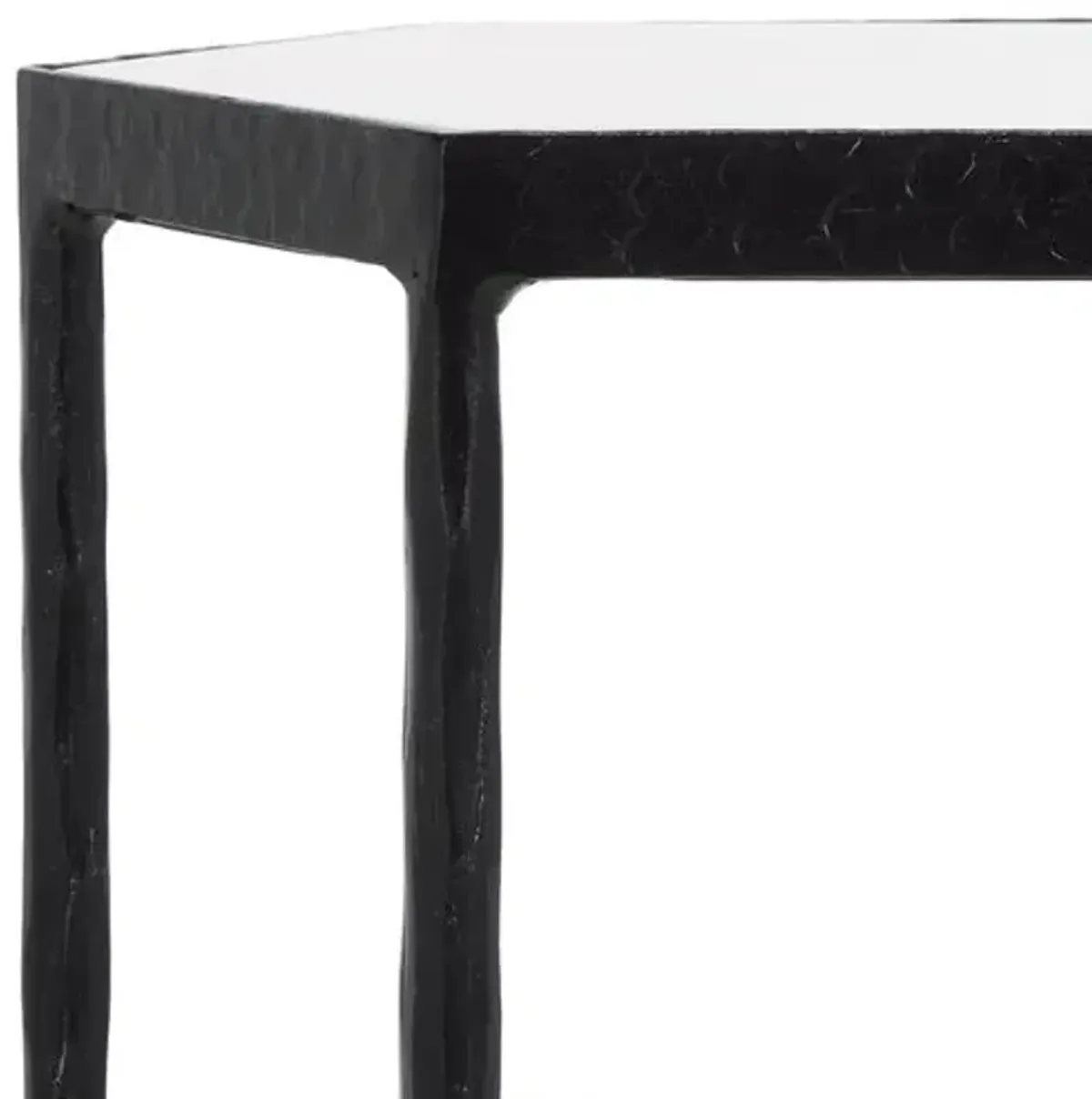 Lydon Marble Top Drink Table - Black/White - Multi