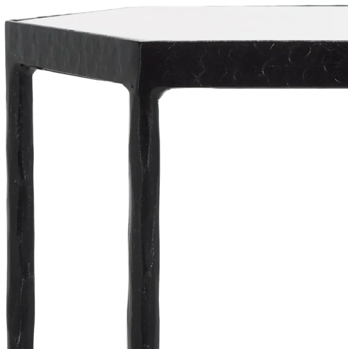 Lydon Marble Top Drink Table - Black/White - Multi