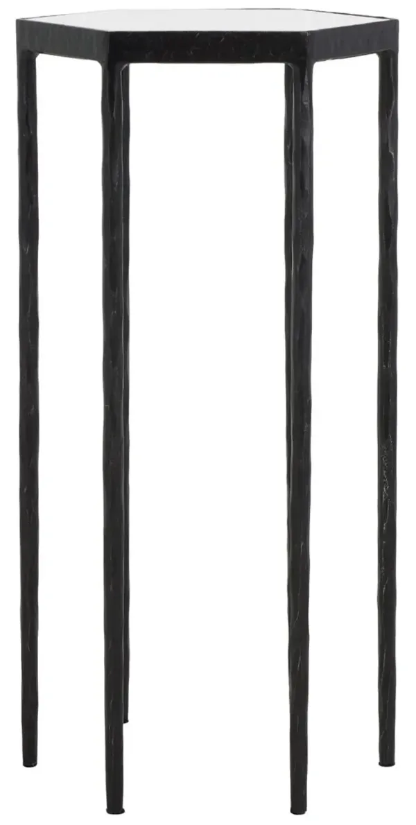 Lydon Marble Top Drink Table - Black/White - Multi