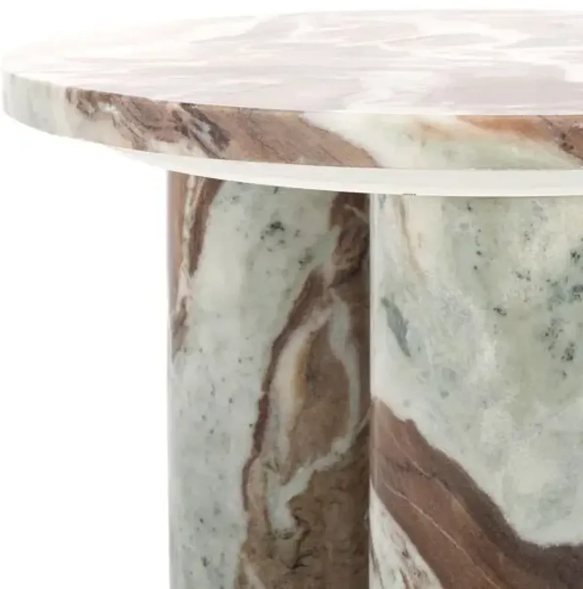 Nashan Marble Accent Table - Multi - 20Hx16Wx16D in