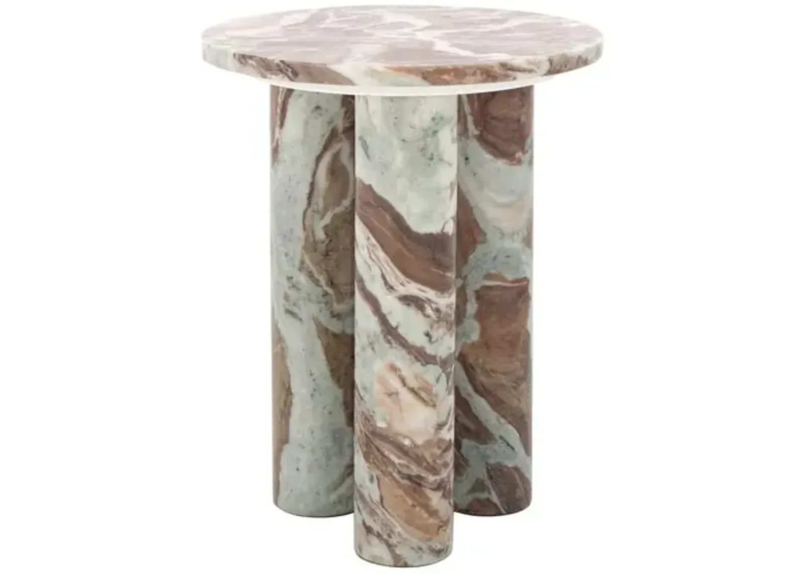 Nashan Marble Accent Table - Multi - 20Hx16Wx16D in