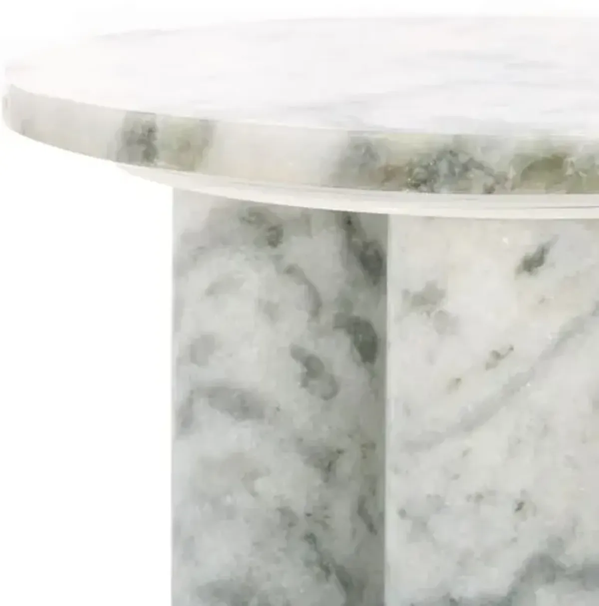 Nashan Marble Accent Table - White - 20Hx16Wx16D in