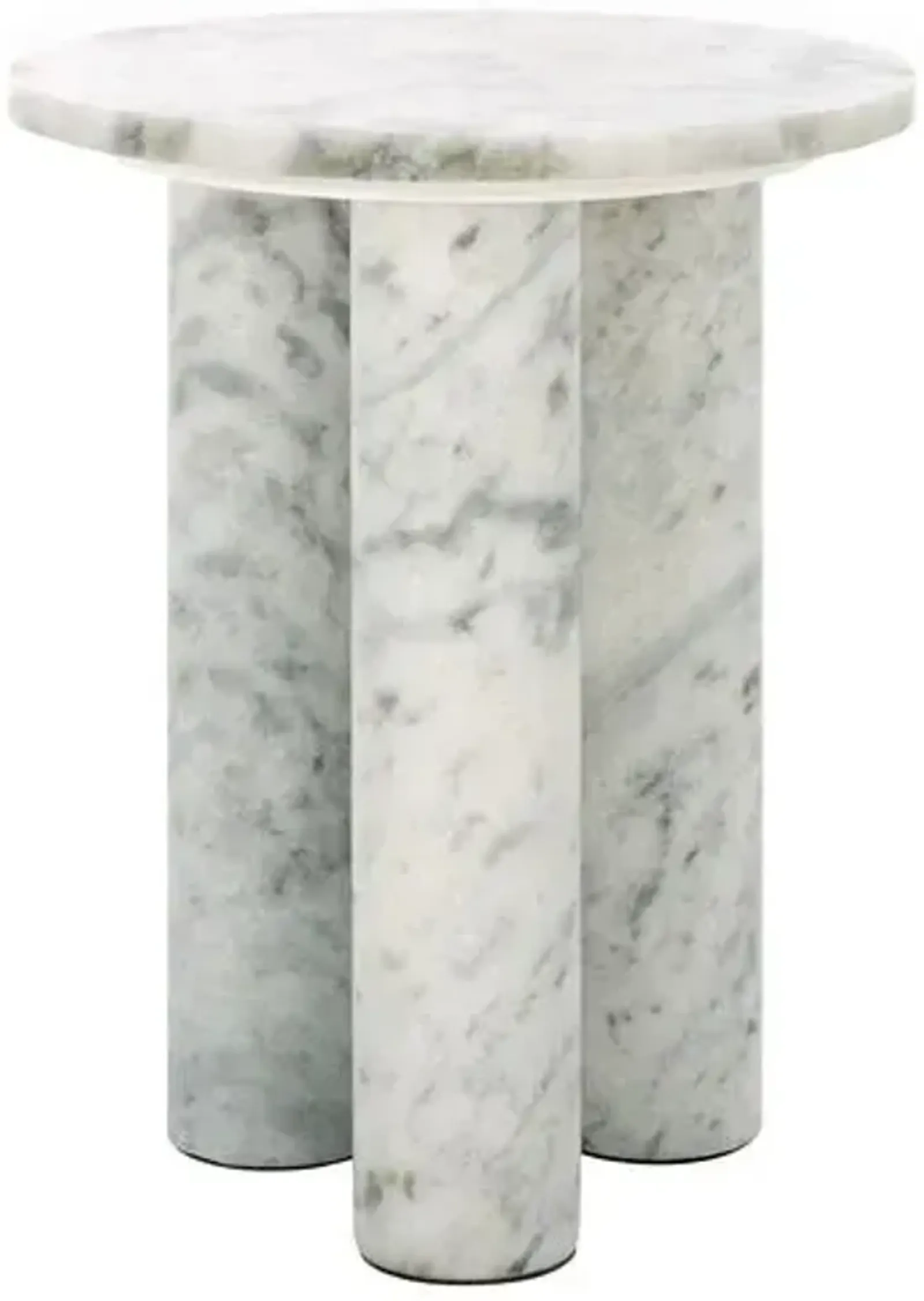 Nashan Marble Accent Table - White - 20Hx16Wx16D in