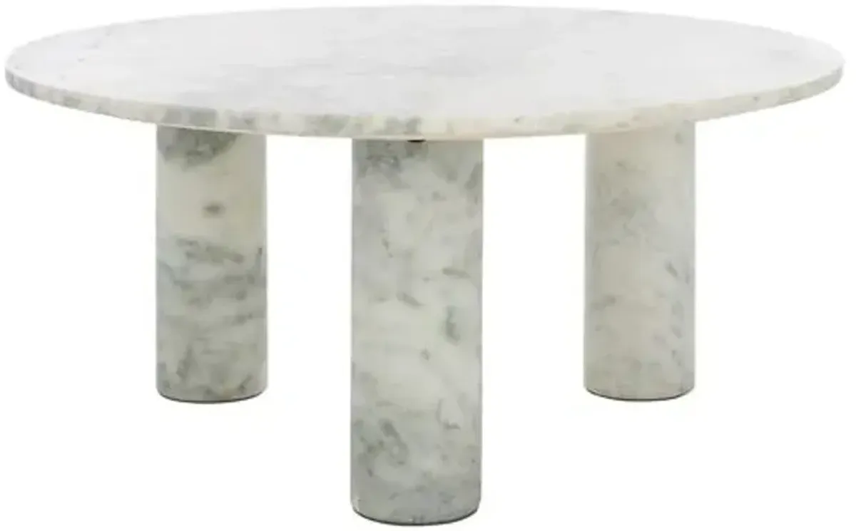 Nashan Marble Coffee Table - White