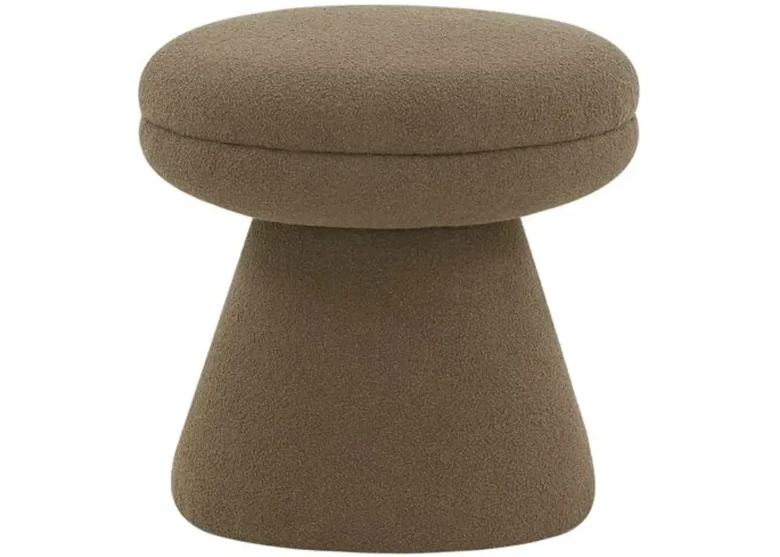 Paxson Boucle Ottoman - Brown