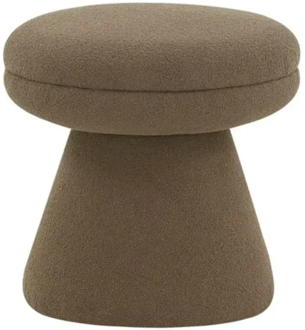Paxson Boucle Ottoman - Brown