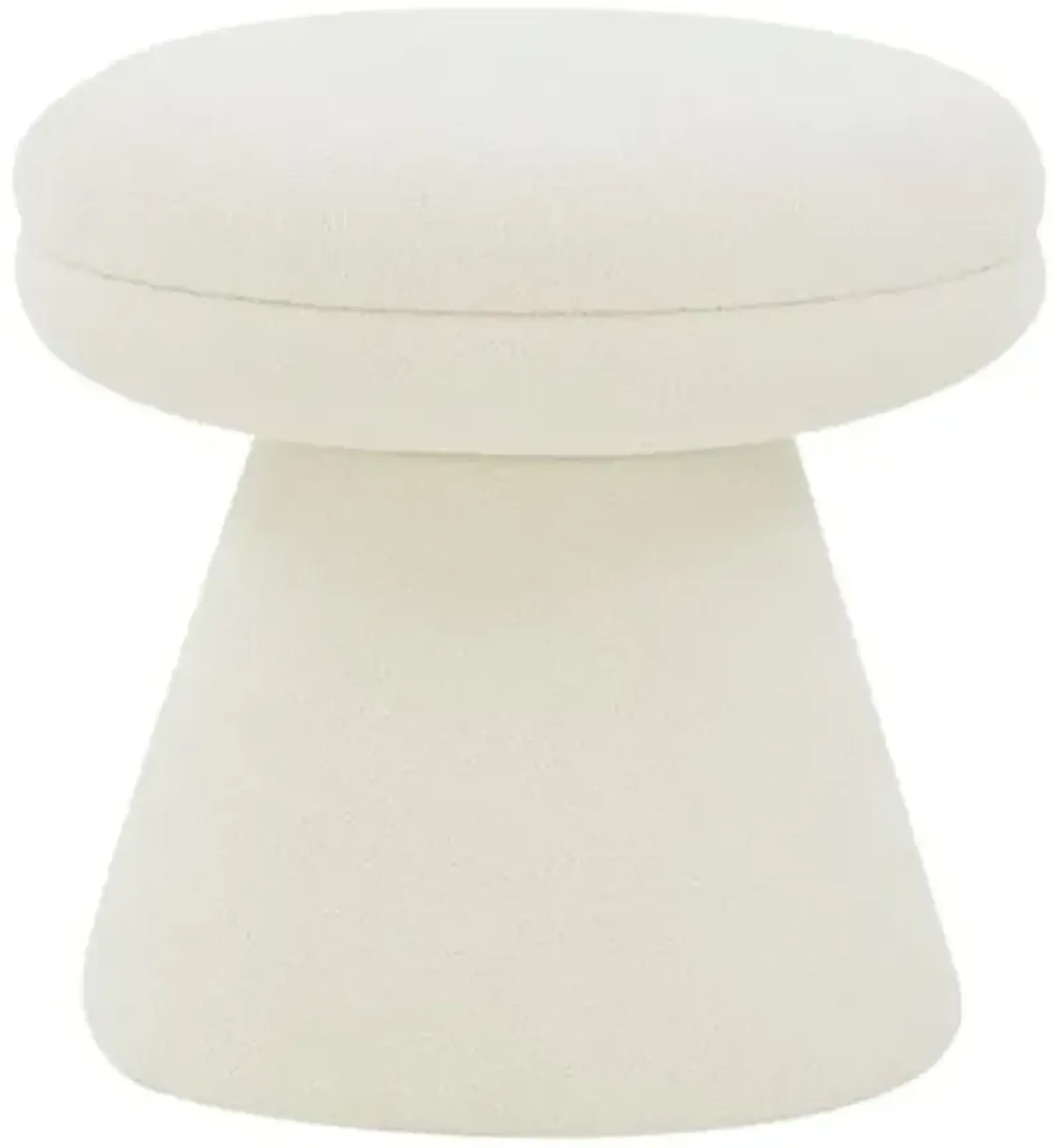 Paxson Boucle Ottoman - White