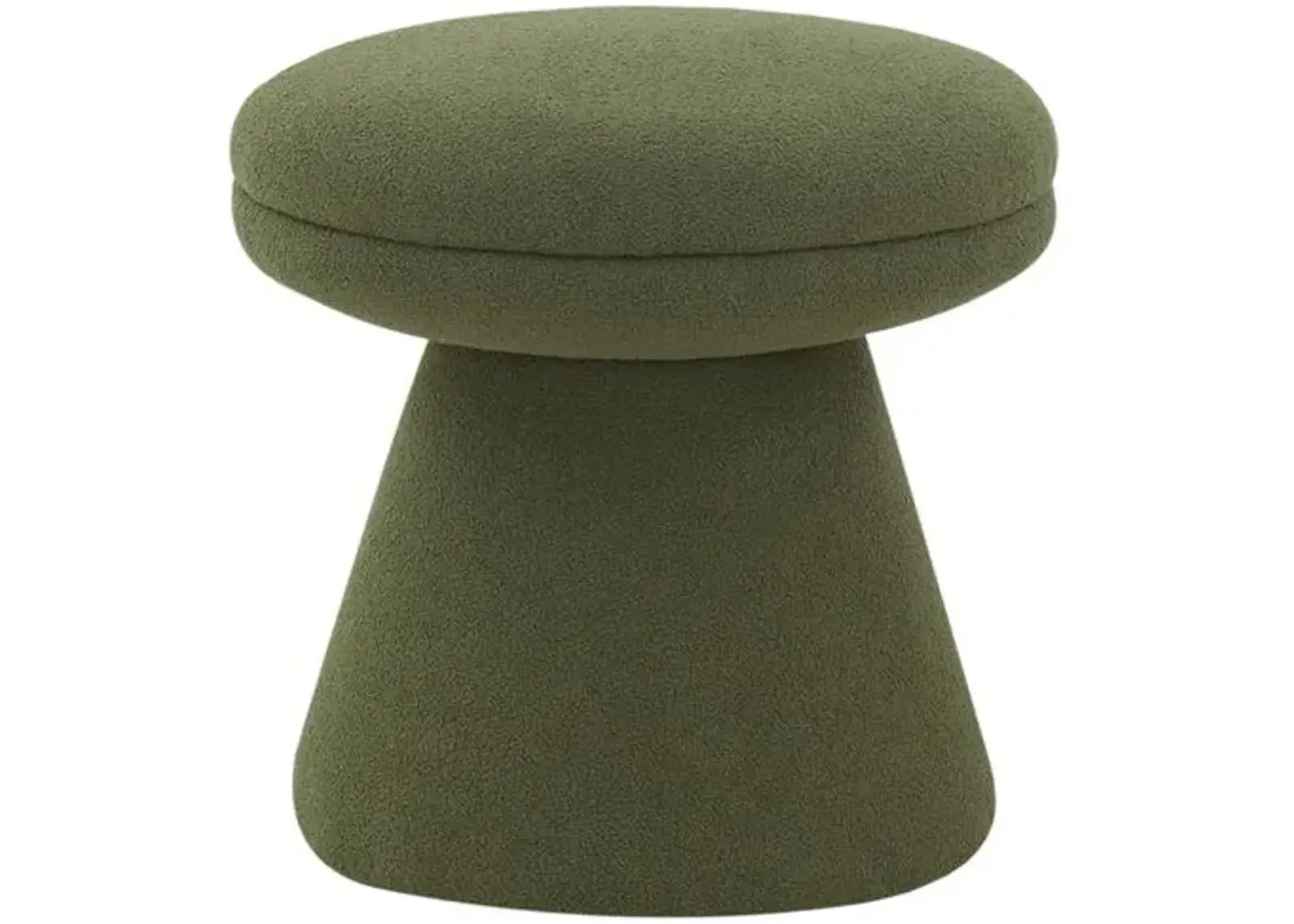 Paxson Boucle Ottoman - Green