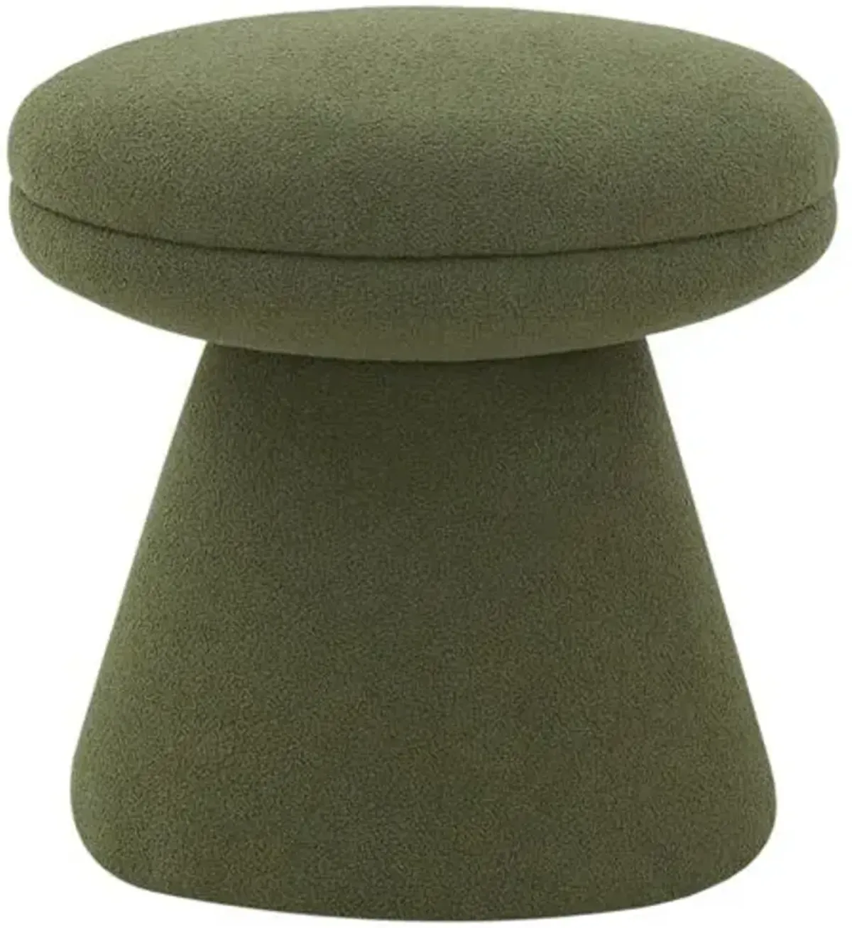 Paxson Boucle Ottoman - Green