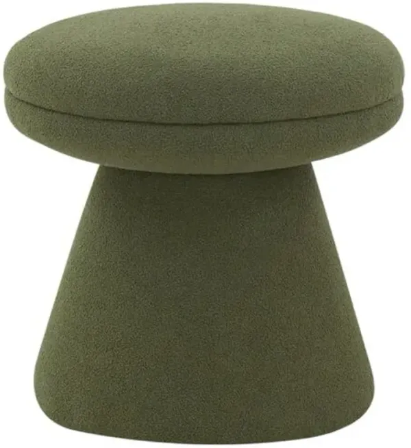 Paxson Boucle Ottoman - Green