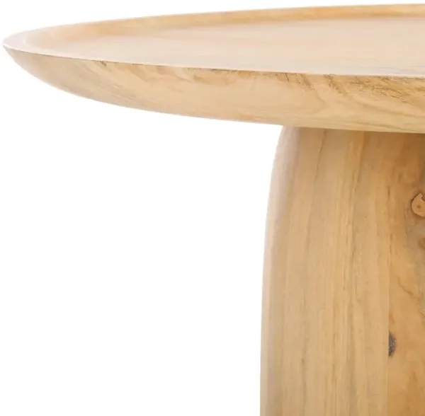 Wells Round Wood Coffee Table, Natural