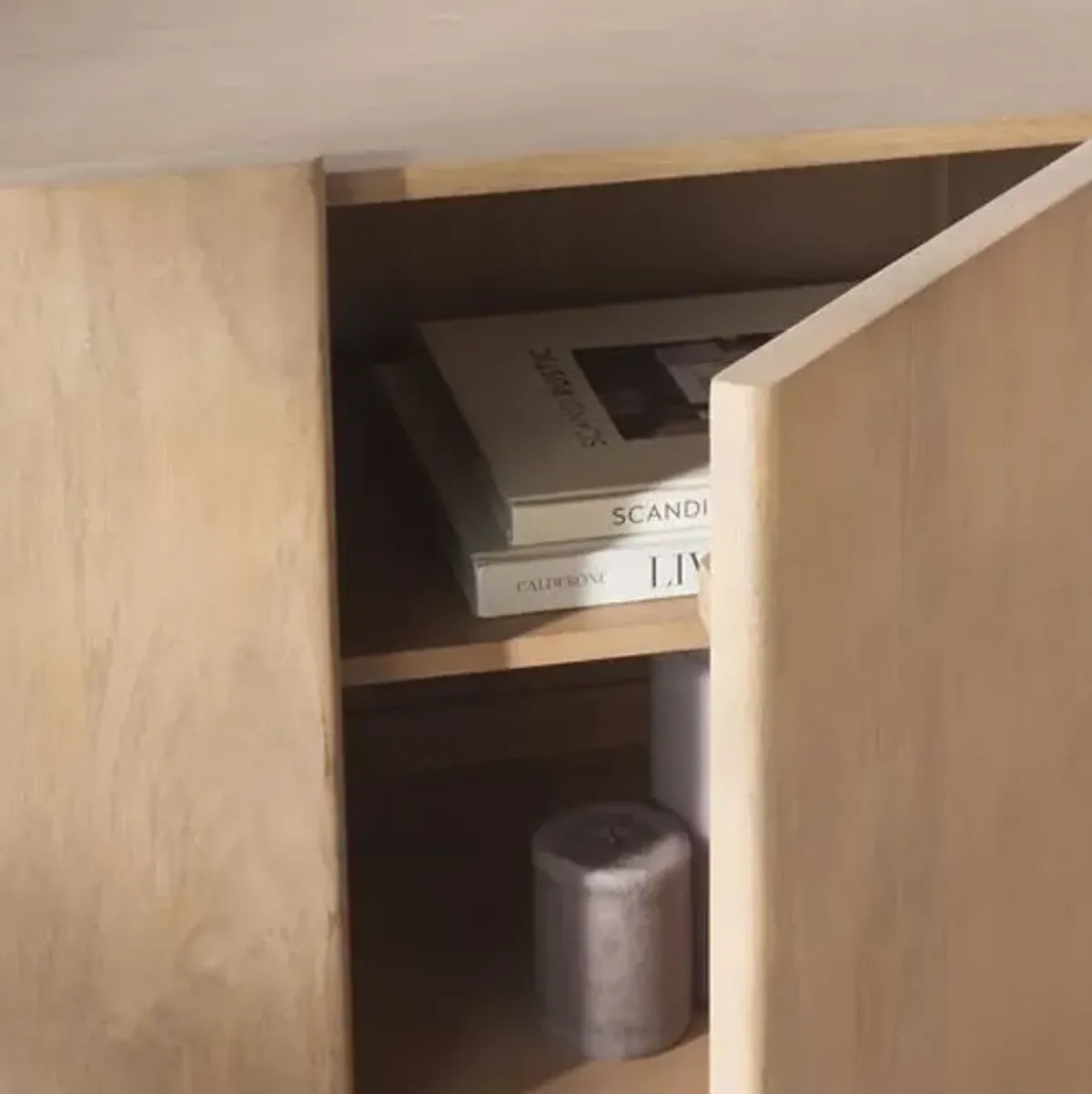 Xyler 4-Door Wood Sideboard - Natural - Brown