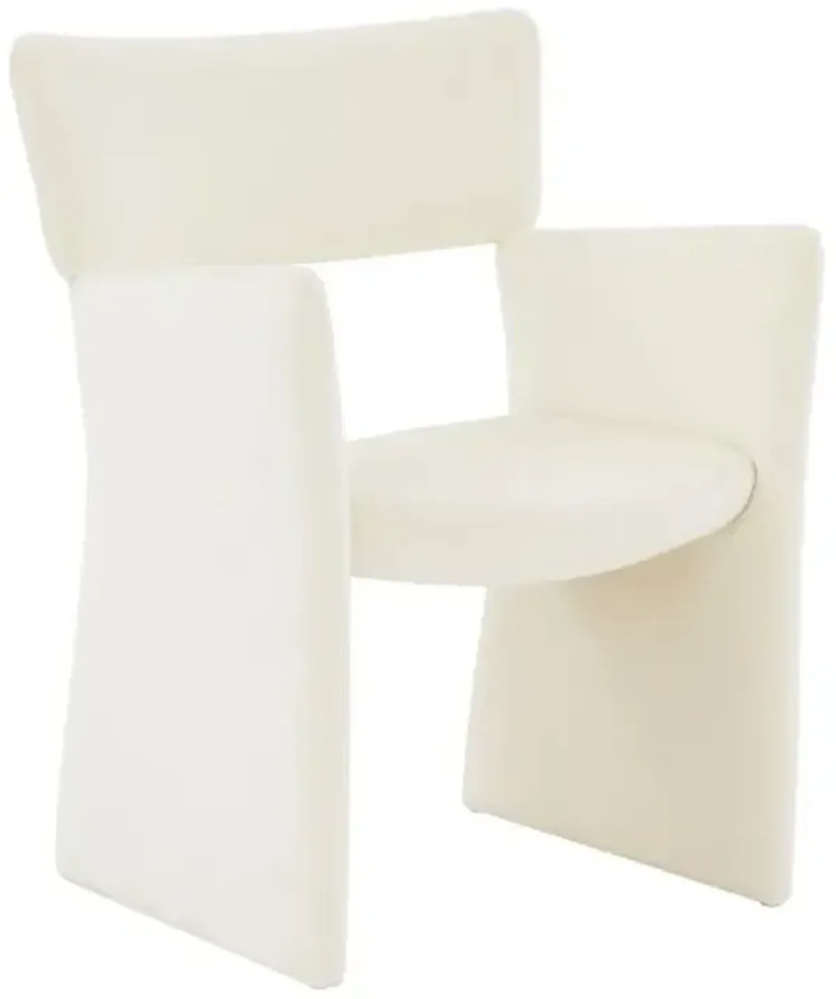 Briellen Velvet Dining Chair - White