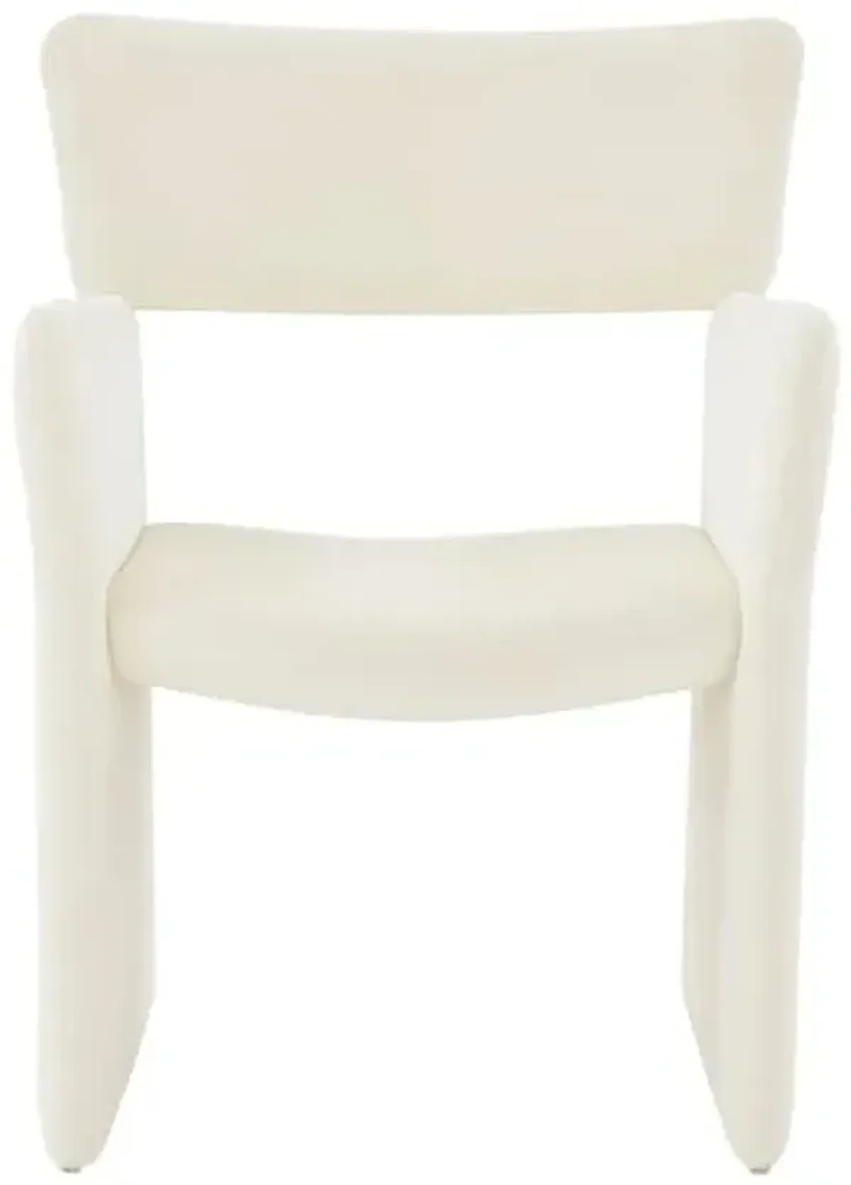 Briellen Velvet Dining Chair - White