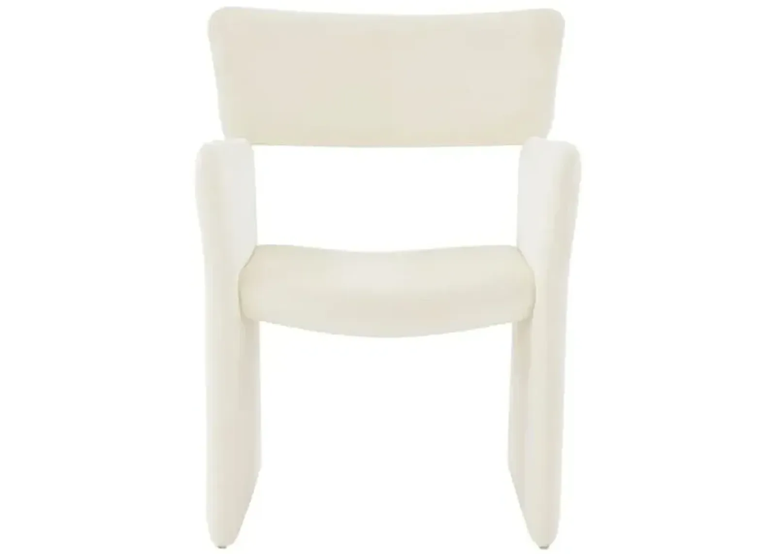 Briellen Velvet Dining Chair - White