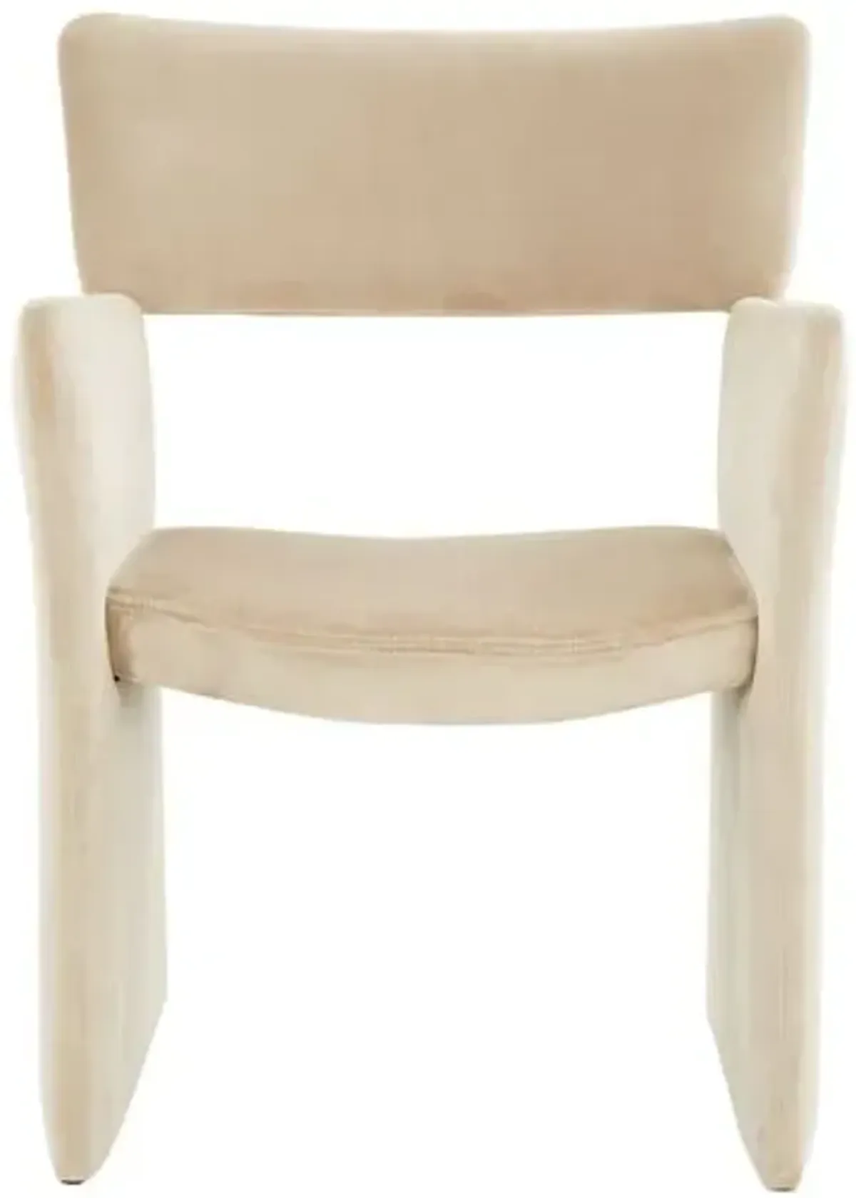 Briellen Velvet Dining Chair - Brown