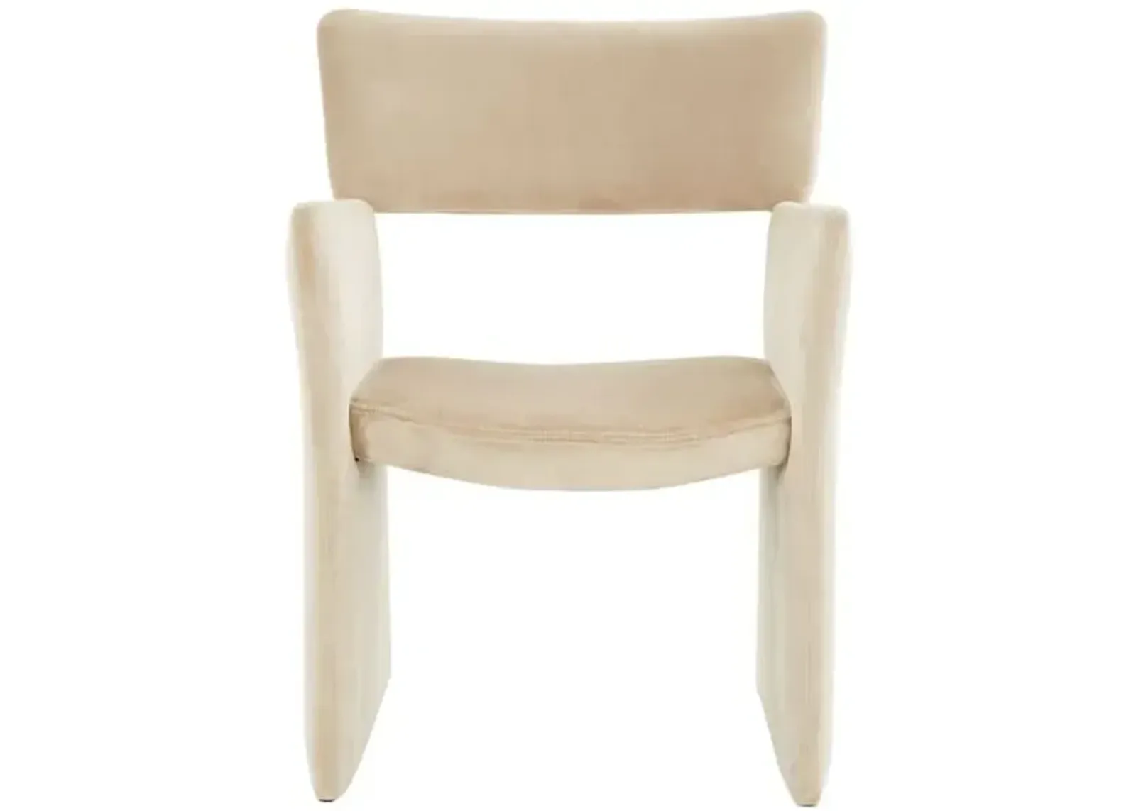 Briellen Velvet Dining Chair - Brown