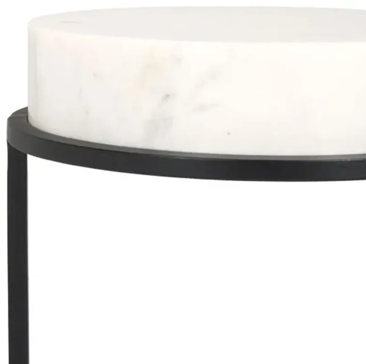 Felicity Marble Drink Table - Black/White - Multi