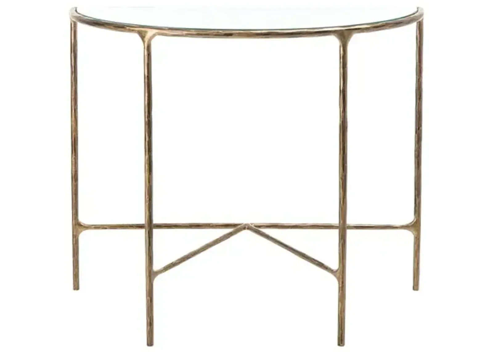 Gracelyn Forged Metal Console Table - Gold