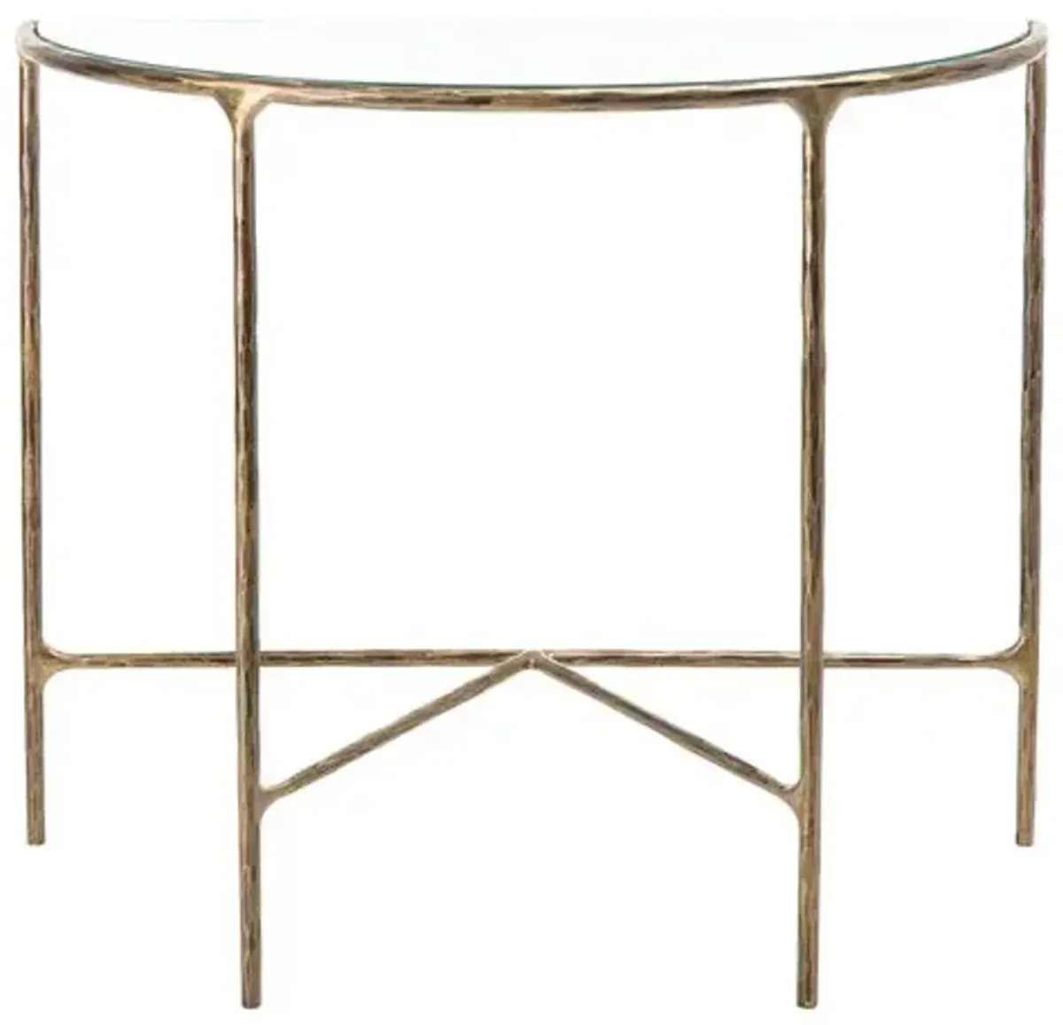 Gracelyn Forged Metal Console Table - Gold