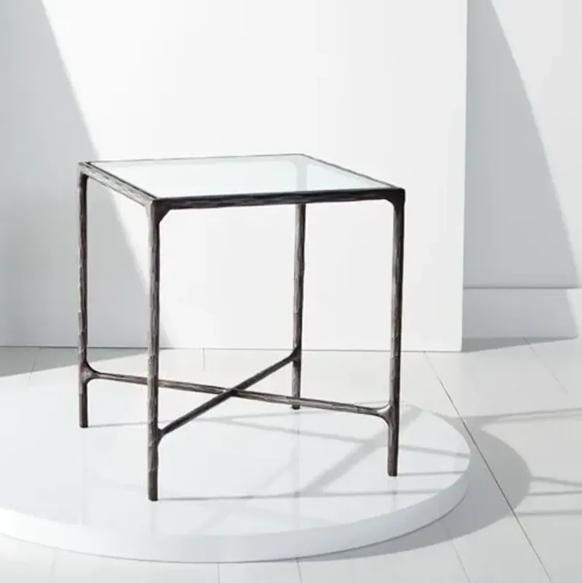 Gracelyn Metal Square End Table - Black