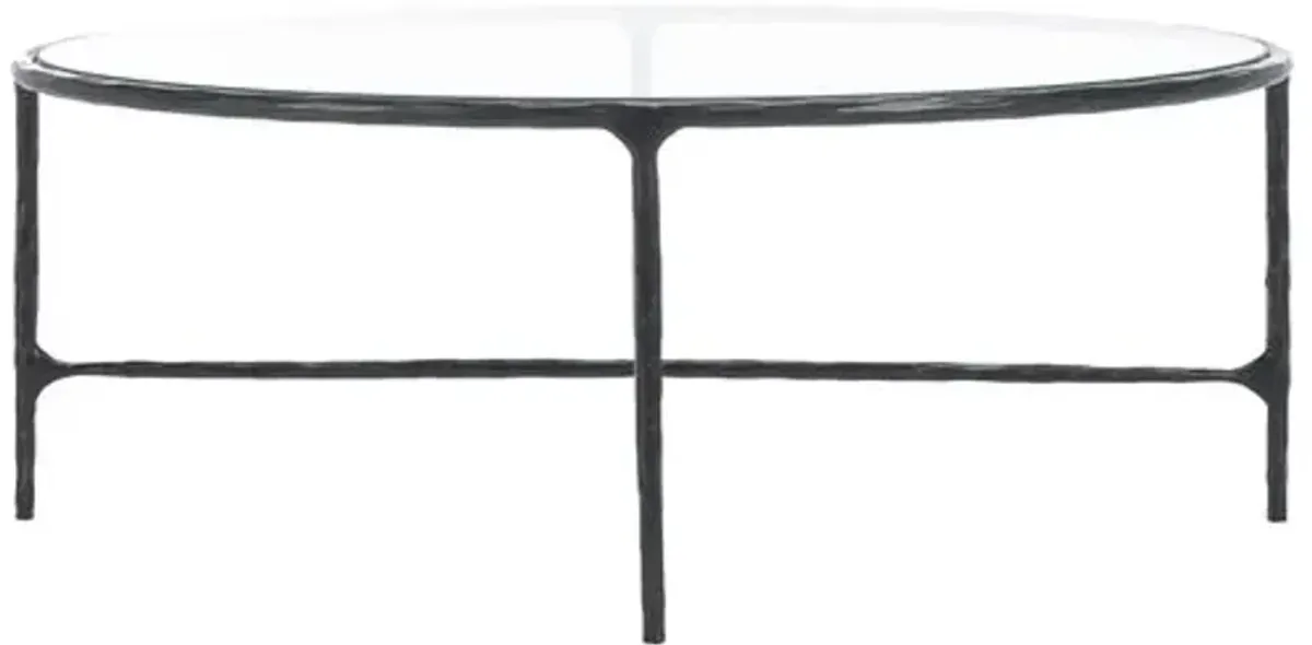 Gracelyn Oval Metal Coffee Table - Black