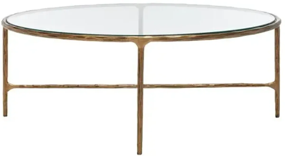 Gracelyn Oval Metal Coffee Table - Gold