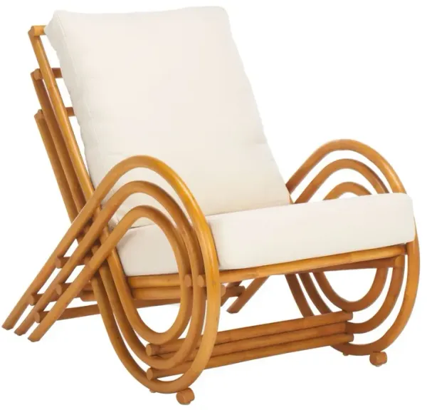 Kaelan Rattan Accent Chair, Natural/White