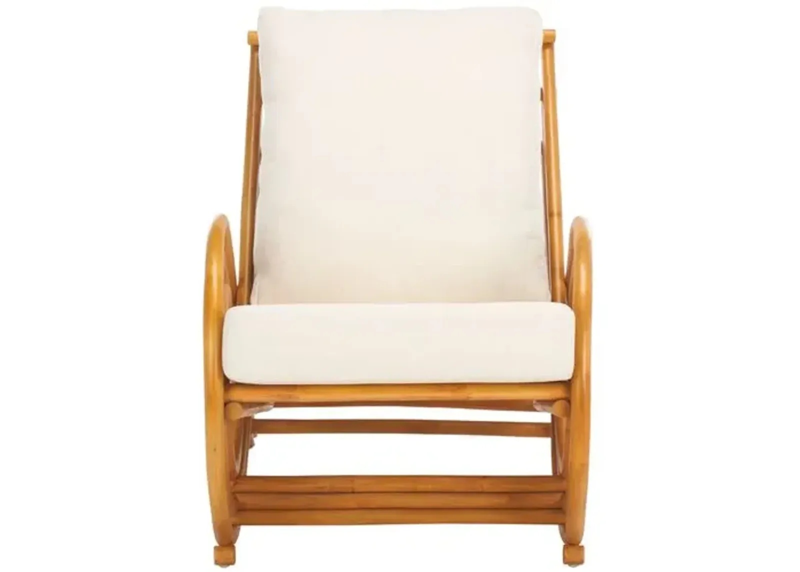 Kaelan Rattan Accent Chair - Natural/White, Comfortable, Durable, Cushioned