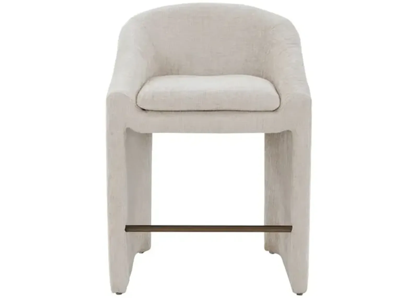 Lione Chenille Counter Stool - Creme