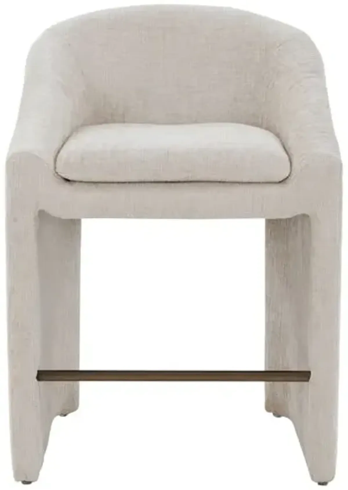 Lione Chenille Counter Stool - Creme